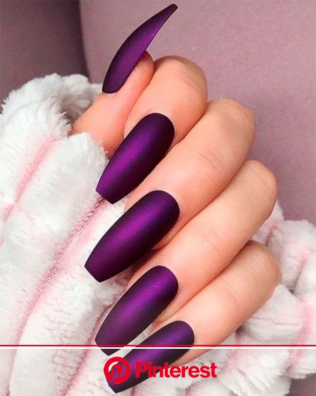 20 Idées de Manucure d'Automne Repérées sur Pinterest - Le So Girly Blog | Ongles acryliques violet, Ongles violets, Ongles en acrylique