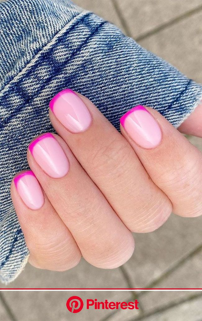 Pretty French Manicure With Colour Line Ideas Pink Tip Nails French Manicure Nails Nail Manicure Clara Beauty My