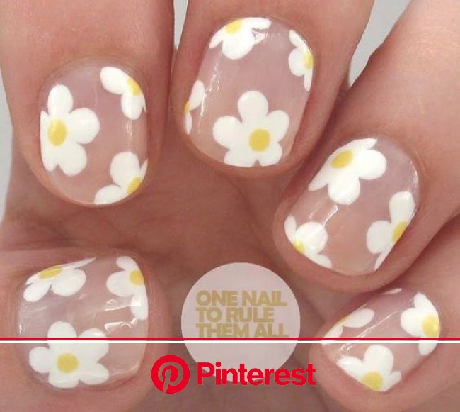 29 Beautiful Wedding Nail Art Ideas Daisy Nail Art Daisy Nails Nail Art Wedding Clara Beauty My