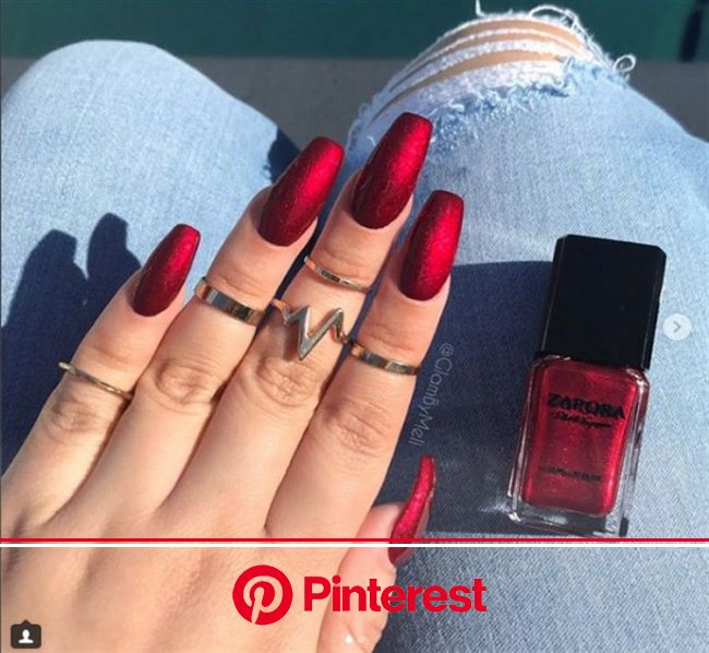 30+ Pretty Fall Nail Art Designs Trends Ideas - Fashonails | Red acrylic nails, Nails, Gorgeous nails