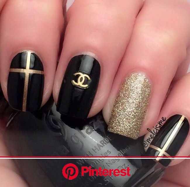 Chanel Inspired Nails  How To Paint A Logo Nail Manicure  Nail Painting  on Cut Out  Keep