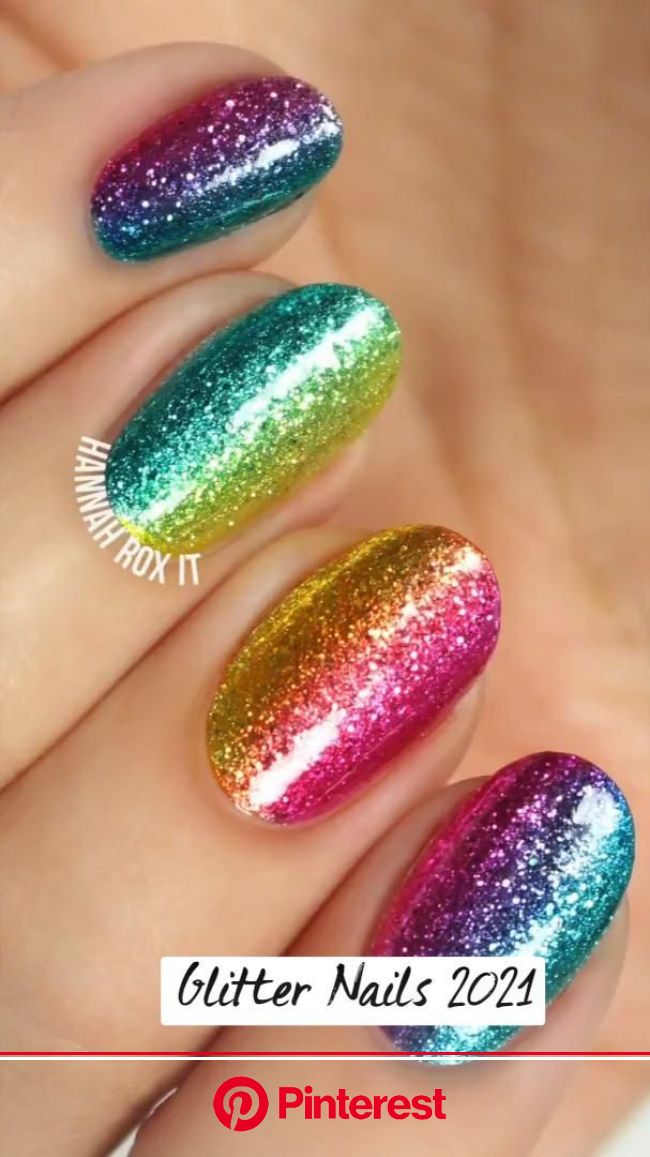 Glitter Nails 2021 | Pinterest