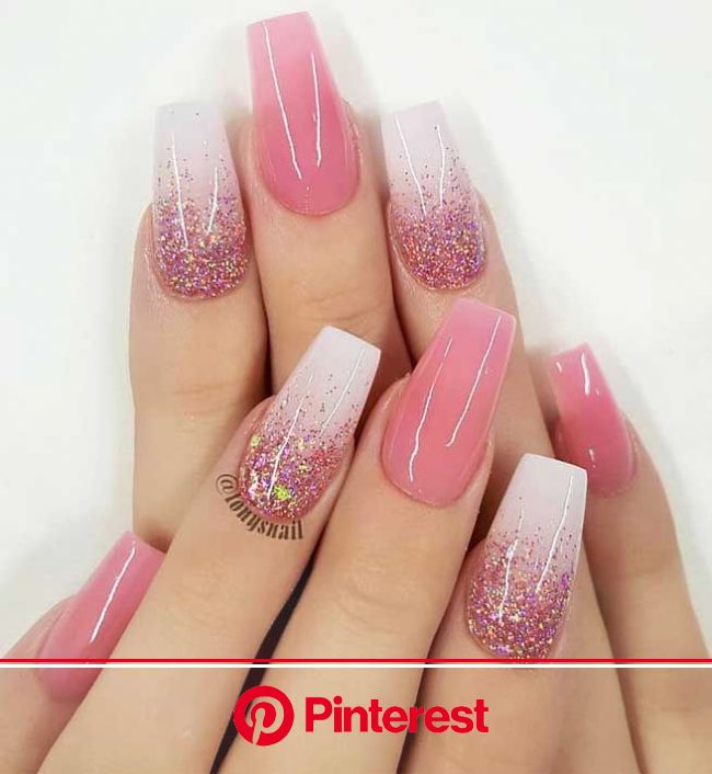 Best Glitter Nail Designs 2019 In 2020 Pink Acrylic Nails Pink Glitter Nails Coffin Nails Designs Clara Beauty My