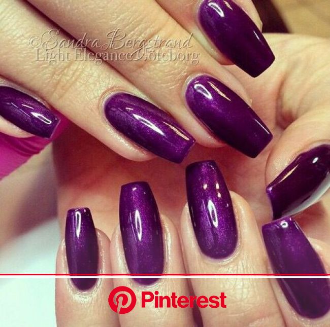 Purple fingernails | Purple nails, Purple nail designs, Maroon nails