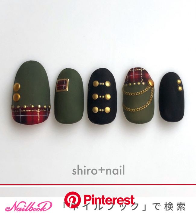 秋 冬 ライブ ハンド チェック Shiro Nailのネイルデザイン No ネイルブック クリスマスネイル ネイルデザイン シェラックネイル Clara Beauty My