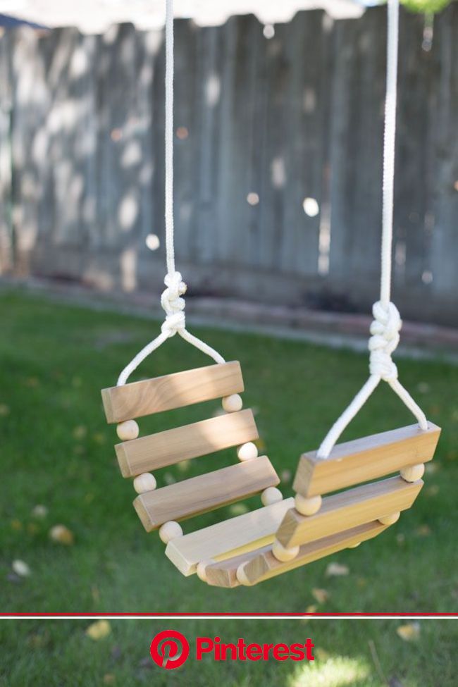 DIY Tree Swing for Kids & Adults | Beginner woodworking projects, Easy woodworking projects, Diy wood projects