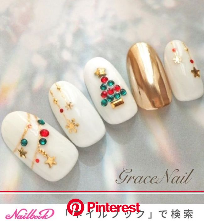 冬 クリスマス パーティー デート ハンド Gracenailのネイルデザイン No ネイルブック クリスマスネイル ネイルデザイン キュート ネイル Clara Beauty My