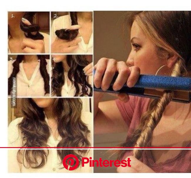 curling hair using straightener