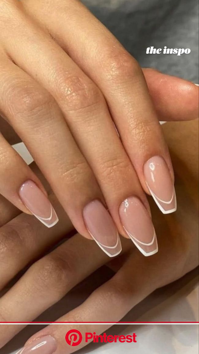 classic minimal french manicure nail design (redesigned) inspo for black girls | Pinterest