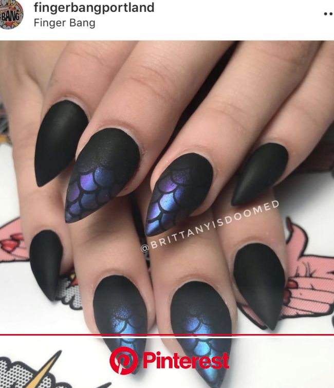 turquoise nails | Goth nails, Mermaid nails, Gothic nails